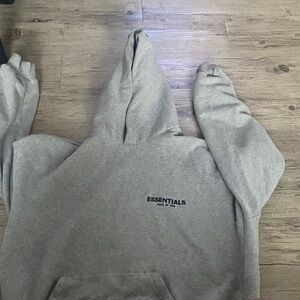 Essentials Heather Gray Hoodie
